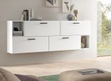 TV-Lowboard Onawa in wei� TV-Unterteil h�ngend / stehend 176 cm, Soft-Close