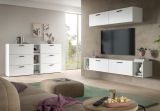 Wohnwand Onawa in wei� Wohnkombination 202 x 184 cm, Soft-Close