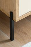 Vitrine Ingar in Kaschmir und Eiche Vitrinenschrank 54 x 204 cm, Soft-Close