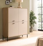 Highboard Ingar in Kaschmir und EicheKommode 115 x 140 cm, Soft-Close