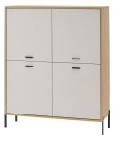 Highboard Ingar in Kaschmir und EicheKommode 115 x 140 cm, Soft-Close