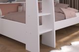 Parisot Etagenbett Leo in Wei�, Kinder und Jugendzimmer Hochbett Liegefl�che 2x 90 x 200 cm
