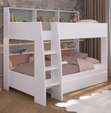Parisot Etagenbett Leo in Wei�, Kinder und Jugendzimmer Hochbett Liegefl�che 2x 90 x 200 cm