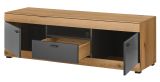 TV-Lowboard Assina in Evoke Eiche und Grau matt, TV Unterschrank 150 cm mit Soft-Close