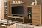 TV-Lowboard Assina in Evoke Eiche und Grau matt, TV Unterschrank 150 cm mit Soft-Close