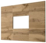 TV-Lowboard Set Public in Wotan Eiche, Flat-TV Unterschrank h�ngend mit LED und Akustikpaneel, 180 cm