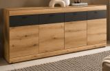 Sideboard Assina in Evoke Eiche und Graphit Grau, gro�e Kommode 200 cm mit Soft-Close