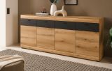 Sideboard Assina in Evoke Eiche und Graphit Grau, gro�e Kommode 200 cm mit Soft-Close