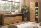 Sideboard Assina in Evoke Eiche und Graphit Grau, gro�e Kommode 200 cm mit Soft-Close