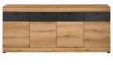 Sideboard Assina in Evoke Eiche und Graphit Grau, gro�e Kommode 200 cm mit Soft-Close