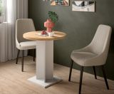 Esstisch Anton in Artisan Eiche und wei� K�chentisch rund � 70 cm