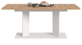 Esstisch Anton in Artisan Eiche und Wei� Tisch 2-fach ausziehbar 140 - 180 - 220 x 90 cm