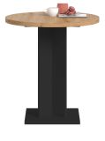 Esstisch Anton in Artisan Eiche und schwarz K�chentisch rund � 70 cm