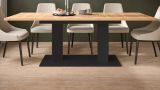 Esstisch Anton in Artisan Eiche und schwarz Tisch 2-fach ausziehbar 140-180-220 x 90 cm