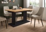Esstisch Anton in Artisan Eiche und schwarz Tisch 2-fach ausziehbar 140-180-220 x 90 cm