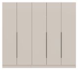 Kleiderschrank Swan in Kaschmir / Sand Dreht�renschrank 5-t�rig 200 x 181 cm