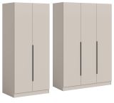 Kleiderschrank Swan in Kaschmir / Sand Dreht�renschrank 5-t�rig 200 x 181 cm