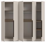 Kleiderschrank Swan in Kaschmir / Sand Dreht�renschrank 5-t�rig 200 x 181 cm
