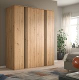 Kleiderschrank Bj�rke in Artisan Eiche und grau Dreht�renschrank 2-t�rig 80 x 192 cm