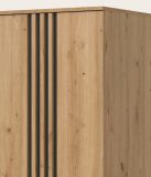 Kleiderschrank Bj�rke in Artisan Eiche und grau Dreht�renschrank 2-t�rig 80 x 192 cm