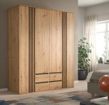 Kleiderschrank Bj�rke in Artisan Eiche und grau Dreht�renschrank 2-t�rig 80 x 192 cm
