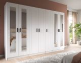 Kleiderschrank Jondal in wei� Dreht�renschrank 3-t�rig skandinavisch 120 x 194 cm