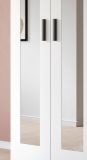 Kleiderschrank Jondal in wei� Dreht�renschrank mit Spiegel 4-t�rig skandinavisch 160 x 194 cm