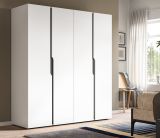 Kleiderschrank Orla in wei� und grau Dreht�renschrank 2-t�rig 81 x 176 cm