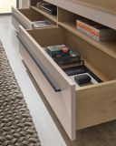 TV-Lowboard Design-D in Kaschmir und Cremona Eiche TV Unterteil 180 cm, mit Soft-Close