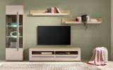 TV-Lowboard Design-D in Kaschmir und Cremona Eiche TV Unterteil 180 cm, mit Soft-Close