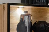 Wohnwand Heritage in Wotan Eiche mit Schwarz inklusive LED, 330 x 197 cm