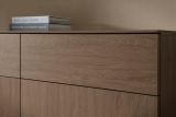 Kommode Breda in Nussbaum 115 x 98 cm mit Push-to-Open-Funktion