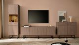 Kommode Breda in Nussbaum 115 x 98 cm mit Push-to-Open-Funktion