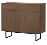 Kommode Breda in Nussbaum 115 x 98 cm mit Push-to-Open-Funktion