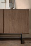 Wohnwand Breda in Nussbaum Wohnkombination 3-teilig 400 cm, mit Push-to-Open