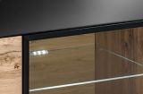 TV-Lowboard Heritage in Wotan Eiche und schwarz TV-M�bel mit LED, 150 x 47 cm