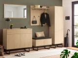 Garderobenschrank Breda in Stone Eiche Garderobe oder gro�er Schuhschrank 58 x 200 cm, mit Push-to-Open