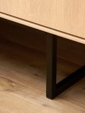 Garderobe Sitzbank Breda in Stone Eiche Garderobenbank 90 cm, mit Push-to-Open