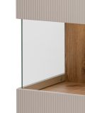 Sideboard Cathlyn in Eiche und Kaschmir Kommode inkl. LED, 160 x 92 cm