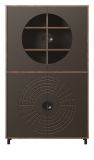 Vitrine Oriana in Bronze und Rostoptik, Highboard 97 x 163 cm mit Soft-Close