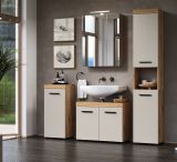 Waschbeckenunterschrank Celeste in Kaschmir und Evoke Eiche Badezimmer Unterschrank 72 cm