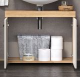 Waschbeckenunterschrank Celeste in Kaschmir und Evoke Eiche Badezimmer Unterschrank 72 cm