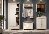 Garderobe Sitzbank Cozy in Kaschmir und Stein Eiche Landhaus Garderobenbank 76 cm, Soft-Close