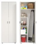 Mehrzweckschrank Purio in wei�, Besen- und Staubsaugerschrank 60 x 176 cm