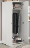 Kleiderschrank Purio in wei� Dreht�renschrank 2-t�rig 81 x 176 cm