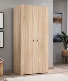 Kleiderschrank Purio in Sonoma Eiche hell Dreht�renschrank 2-t�rig 81 x 176 cm