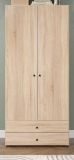 Kleiderschrank Purio in Sonoma Eiche hell Dreht�renschrank 2-t�rig 81 x 176 cm