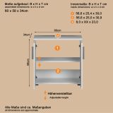 Badm�bel Set 2-teilig Bianco in wei� Hochglanz Badkombination 60 x 192 cm