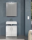 Badm�bel Set 2-teilig Bianco in wei� Hochglanz Badkombination 60 x 192 cm