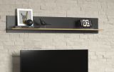 Wandboard Groove in grau und Evoke Eiche Wandregal 167 x 25 cm